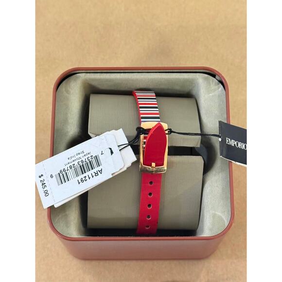 Emporio Armani Gianni T-Bar AR11291 Ladies Watch With White  Dial - Picture 3 of 5